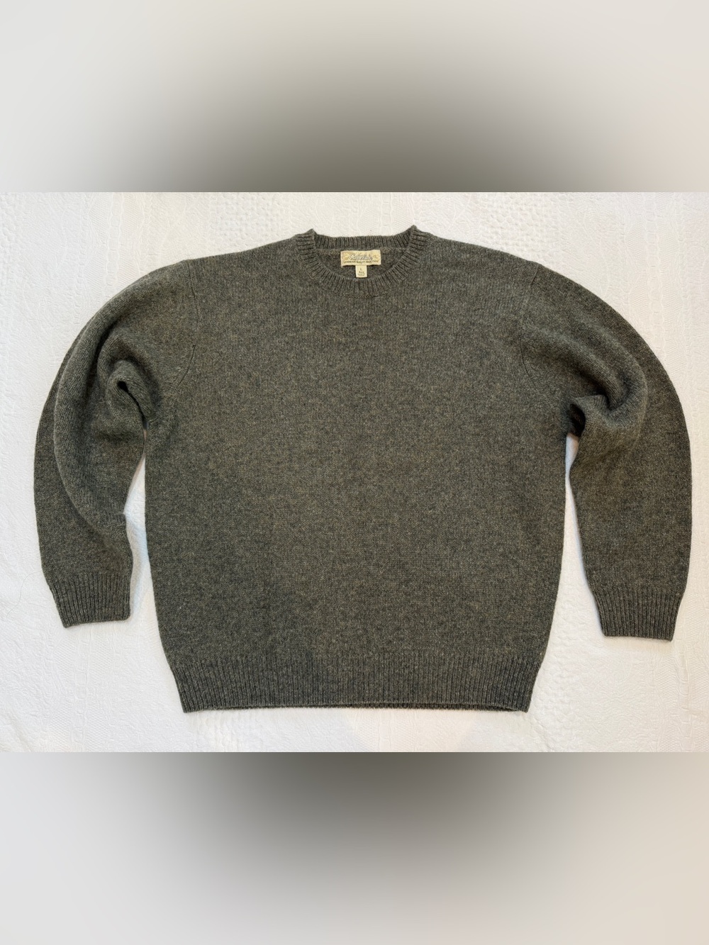 Cabela’s Wool Blend Green Pullover Crewneck Sweater Men’s Large L